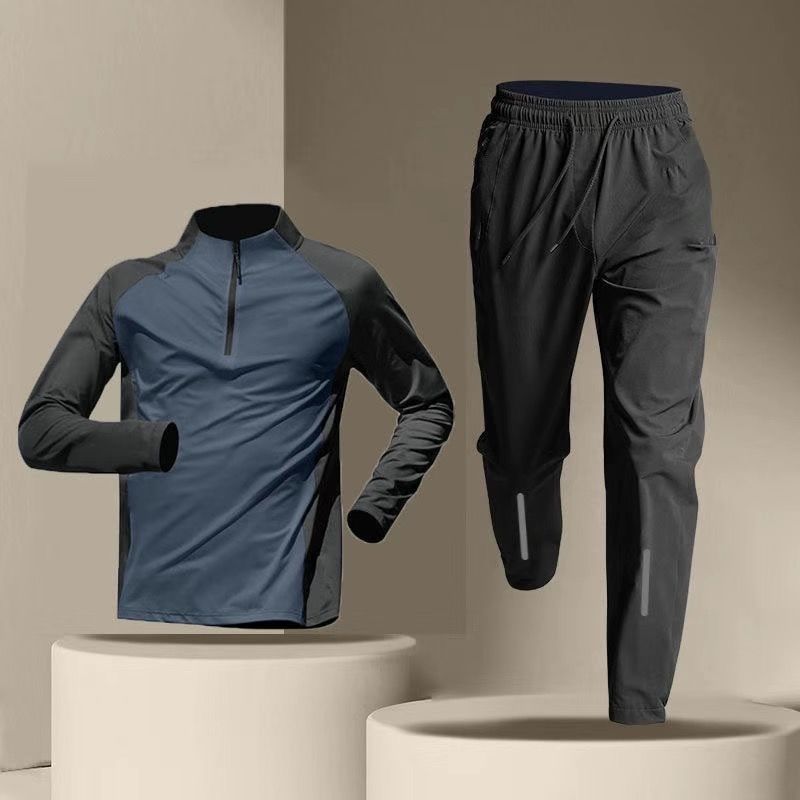 Half Zipper Training Wear Men's Quick Drying Clothes Long Sleeve Trousers Suit - 𝓢𝓱𝓸𝓹𝓵𝓮𝓬𝔂