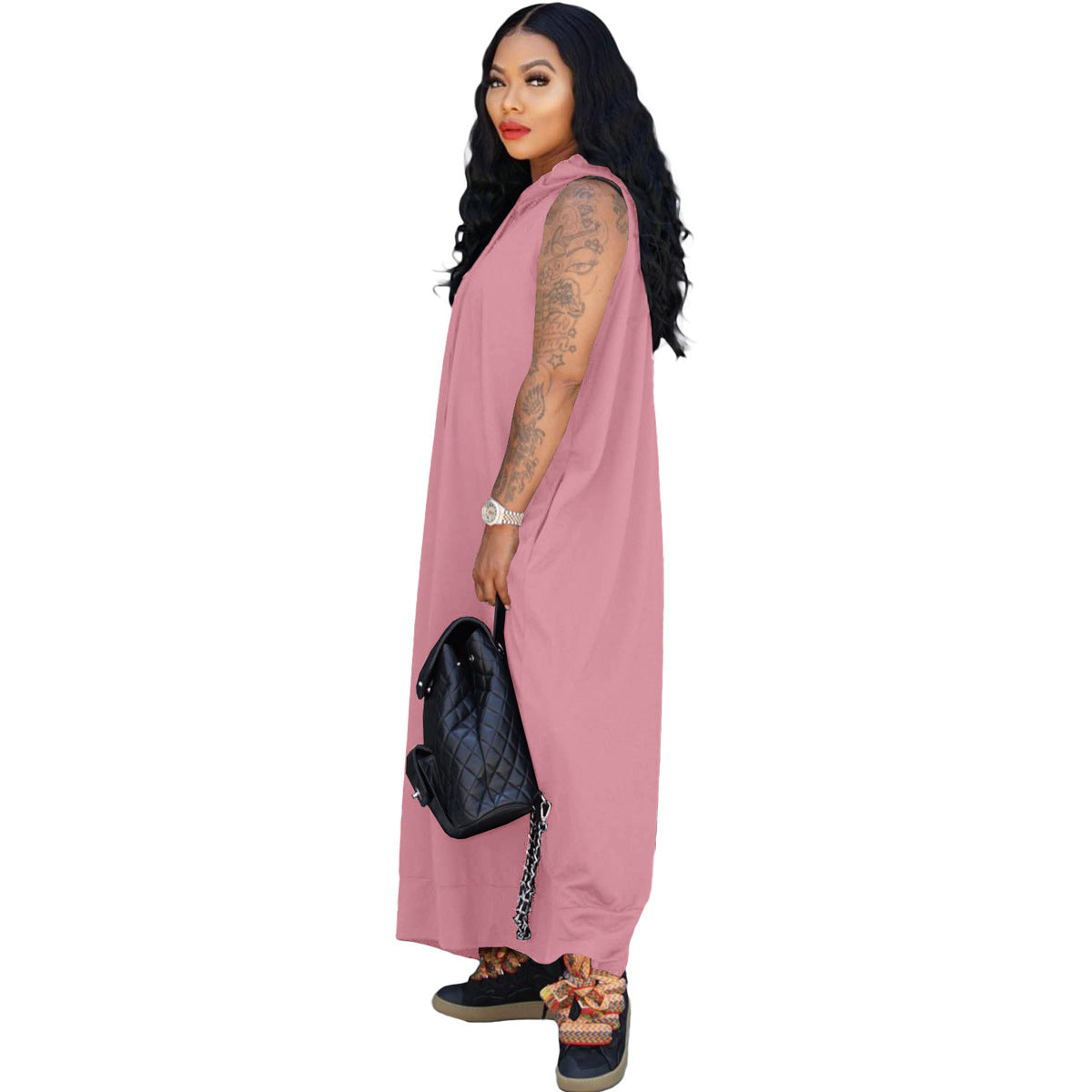 Women's Cape Sleeveless Pocket Loose Dress - 𝓢𝓱𝓸𝓹𝓵𝓮𝓬𝔂