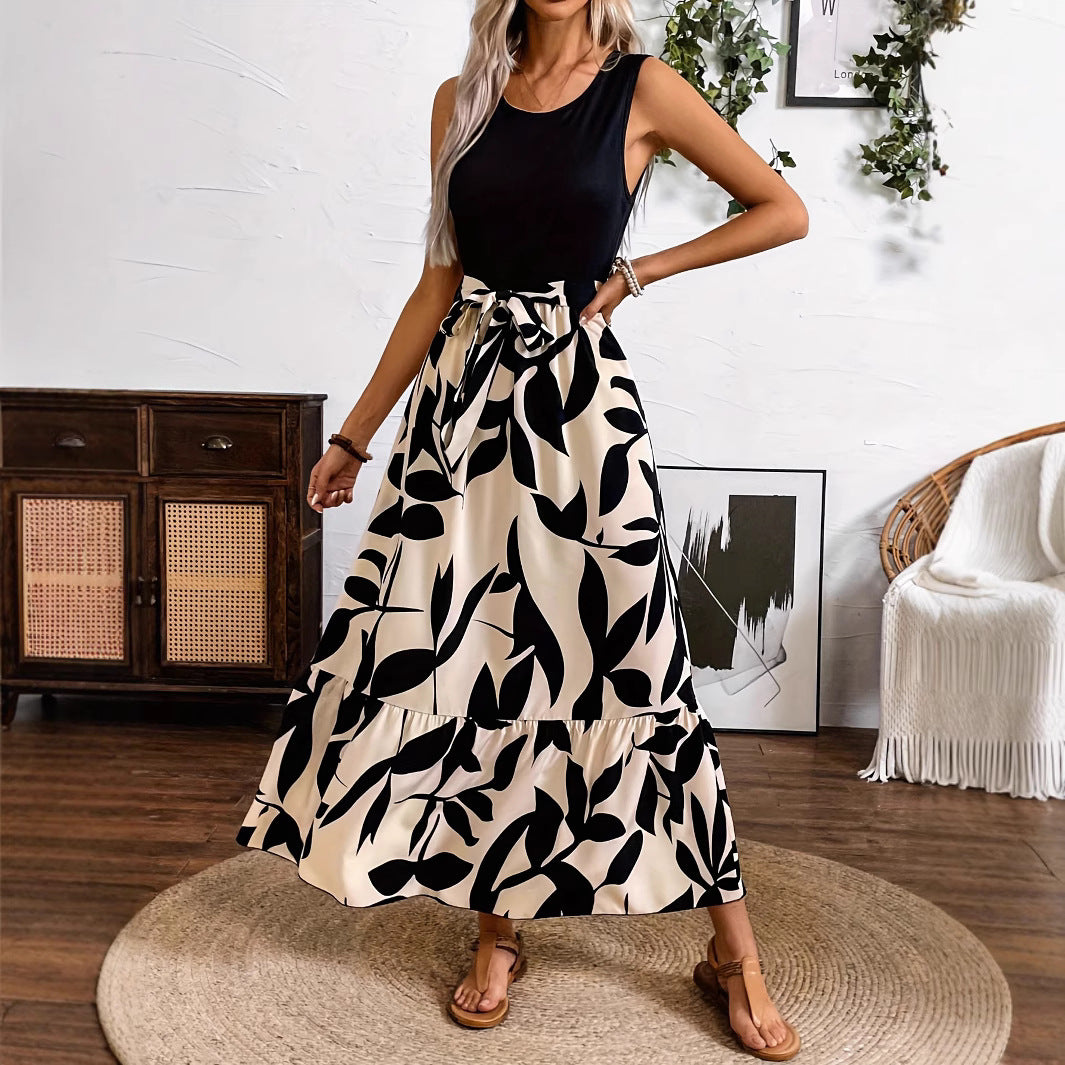 Spring And Summer Fashion Print Stitching Dress - 𝓢𝓱𝓸𝓹𝓵𝓮𝓬𝔂