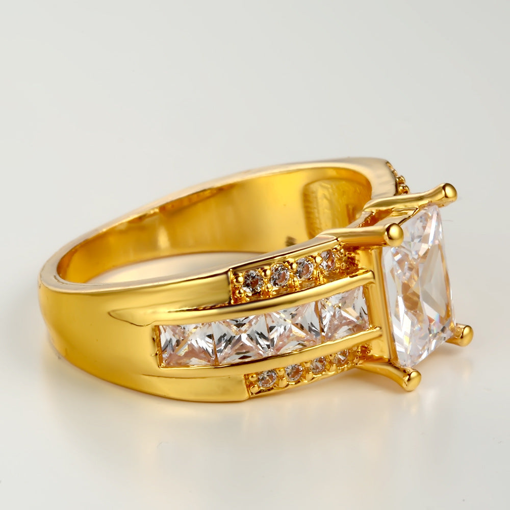 Women's Simple Copper Inlaid Zircon Ring - 𝓢𝓱𝓸𝓹𝓵𝓮𝓬𝔂