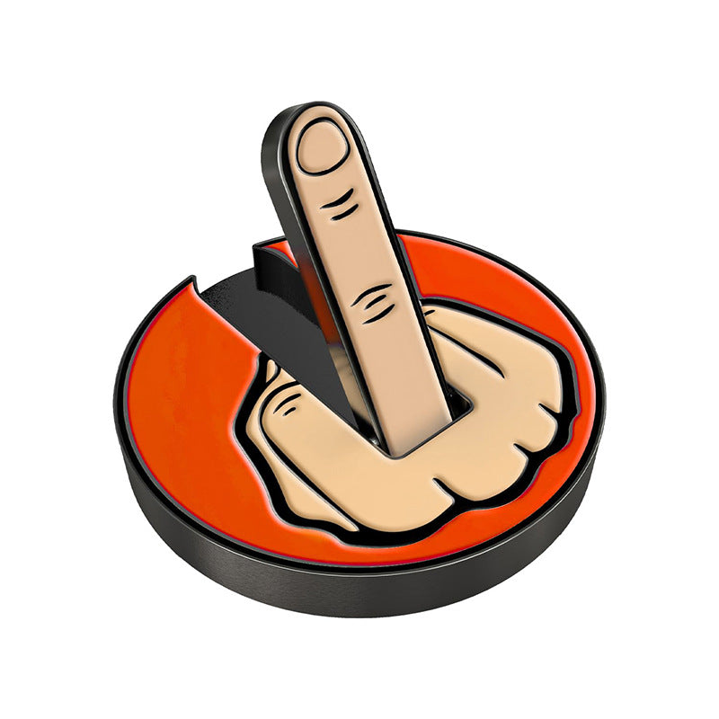 Golf Hat Clip 25mm Round Coin Vertical Middle Finger Ballmarker With Magnet