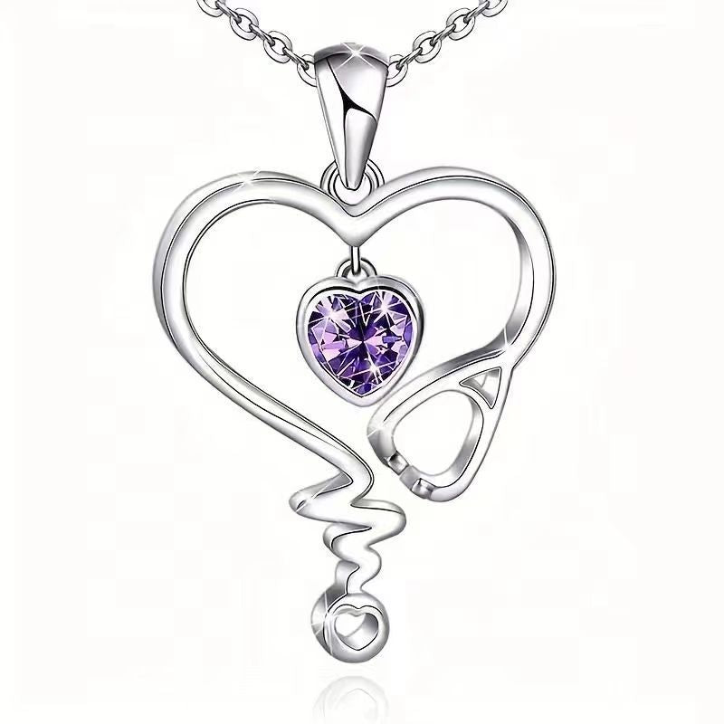 ECG Heart-shaped Exquisite Necklace For Women - 𝓢𝓱𝓸𝓹𝓵𝓮𝓬𝔂