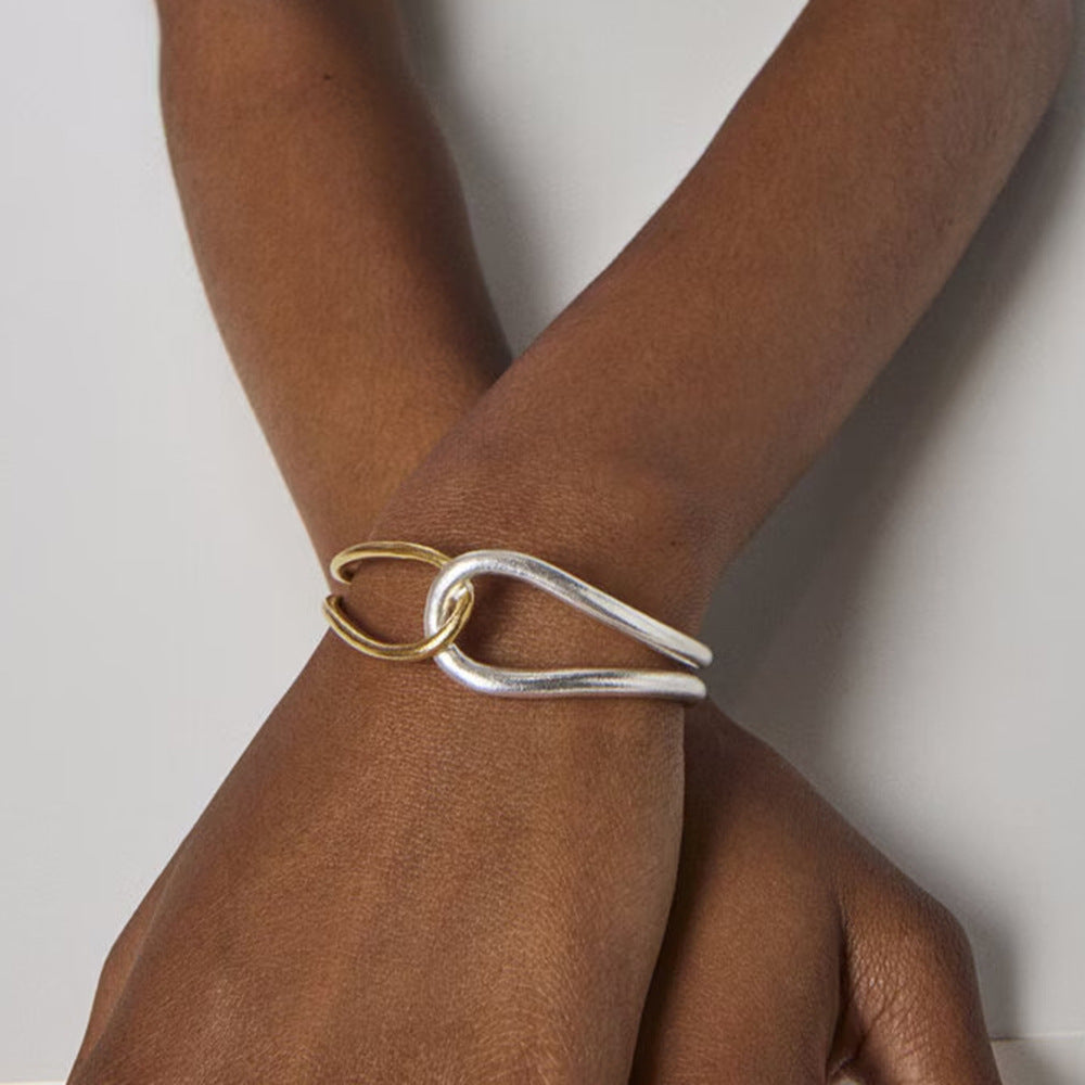 Noria Two Tone Gold Bangle - 𝓢𝓱𝓸𝓹𝓵𝓮𝓬𝔂