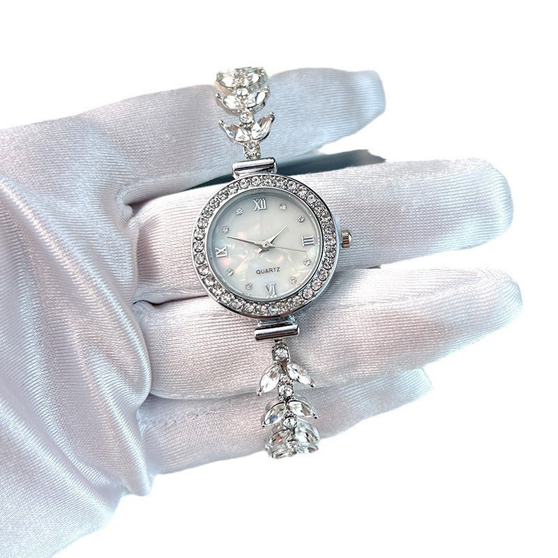 Affordable Luxury Diamond-embedded Free Adjustable Bracelet Quartz Watch - 𝓢𝓱𝓸𝓹𝓵𝓮𝓬𝔂