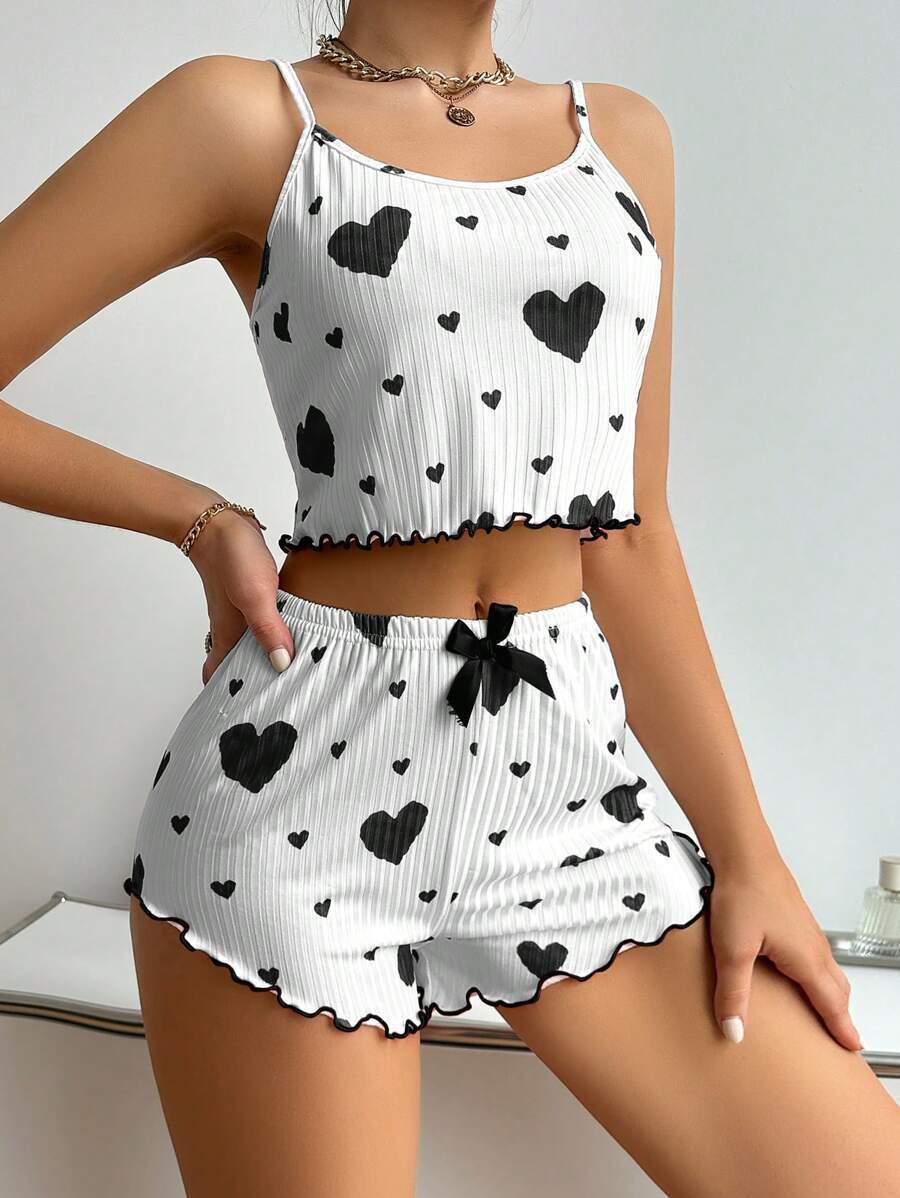 Summer Suspender Elastic Shorts Pajamas Women's Suit - 𝓢𝓱𝓸𝓹𝓵𝓮𝓬𝔂
