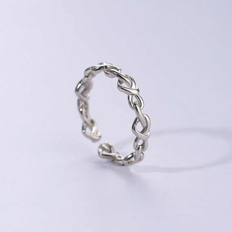 Light Luxury Open Index Finger Personality Design Love Heart-shaped Ring Female - 𝓢𝓱𝓸𝓹𝓵𝓮𝓬𝔂