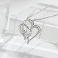 Zircon Double Love Necklace With Rhinestones Ins Personalized Heart-shaped Necklace Clavicle Chain Jewelry For Women Valentine's Day - 𝓢𝓱𝓸𝓹𝓵𝓮𝓬𝔂