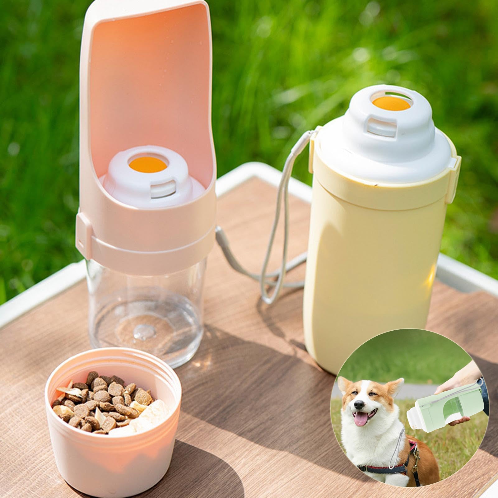 2 In 1 Travel Dog Water Bottle Pet Water Dispenser Feeder Drinking Feeder Dog Outing Water Feeder Pets Outdoor Portable Cup Pet Products - 𝓢𝓱𝓸𝓹𝓵𝓮𝓬𝔂