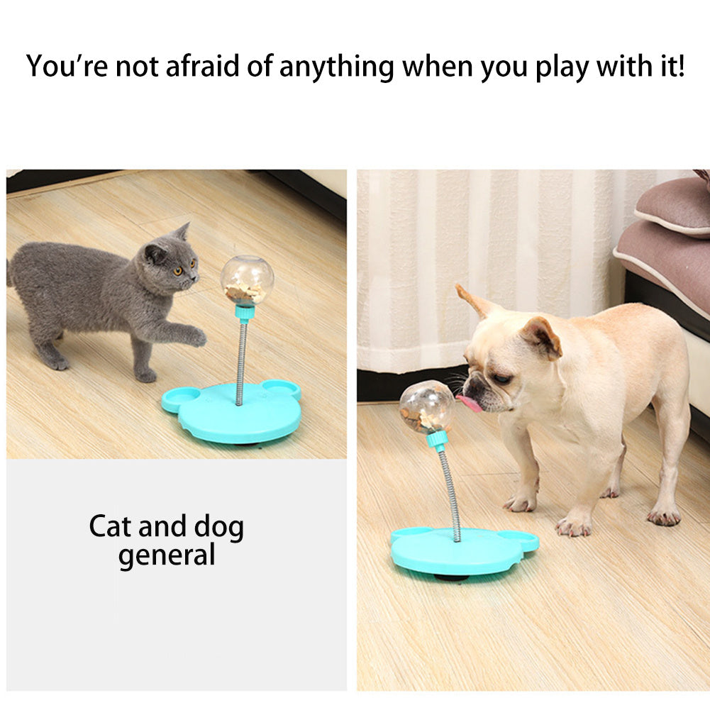 Pet Feeder Cat Toy Pets Leaking Food Ball Self-Playing Tumbler Funny Swing Feeder Puzzle Toys Playing Training Dispenser Bowl - 𝓢𝓱𝓸𝓹𝓵𝓮𝓬𝔂