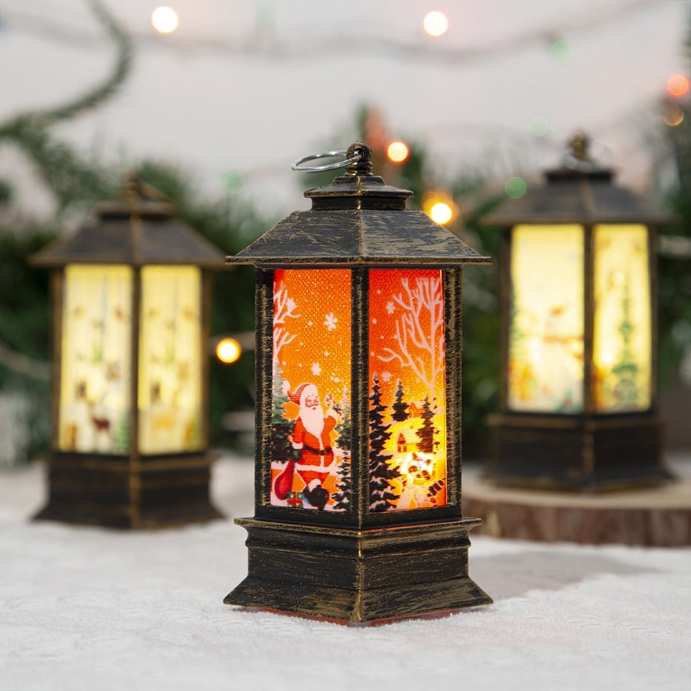 Christmas Portable Oil Lamp Santa Claus LED Night Lights Battery Powered Indoor Outdoor Hanging Lanterns Festive Party Decoration - 𝓢𝓱𝓸𝓹𝓵𝓮𝓬𝔂
