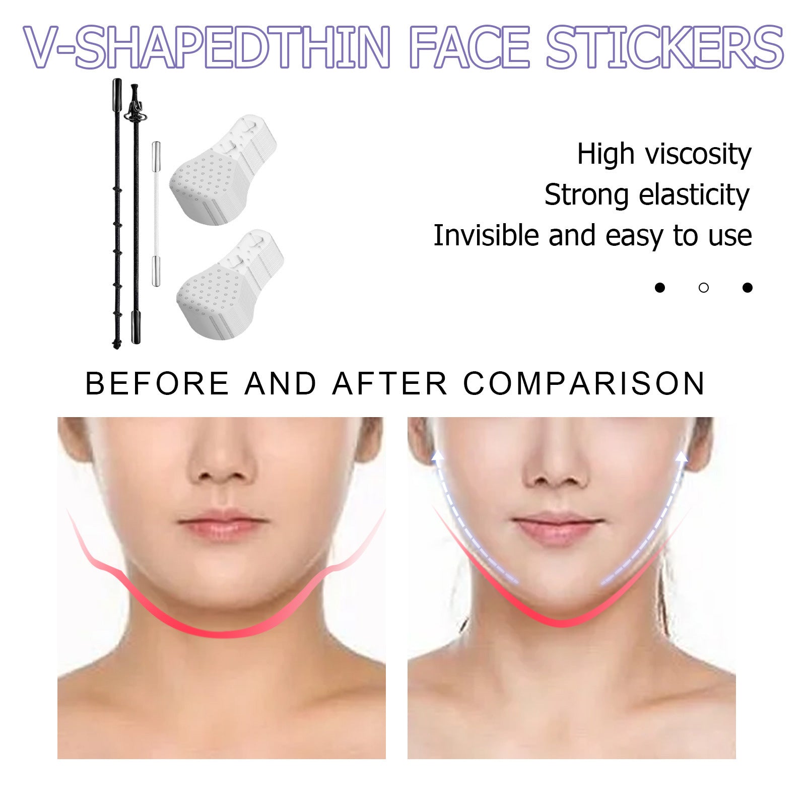 Facial Invisible Lifting Patch Shaping And Firming The Face