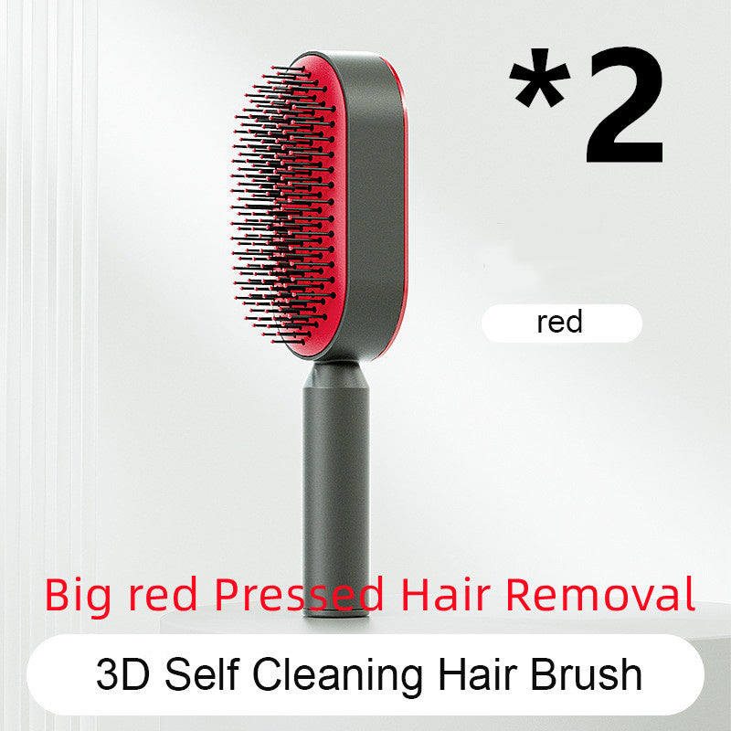 Self Cleaning Hair Brush For Women One-key Cleaning Hair Loss Airbag Massage Scalp Comb Anti-Static Hairbrush - 𝓢𝓱𝓸𝓹𝓵𝓮𝓬𝔂