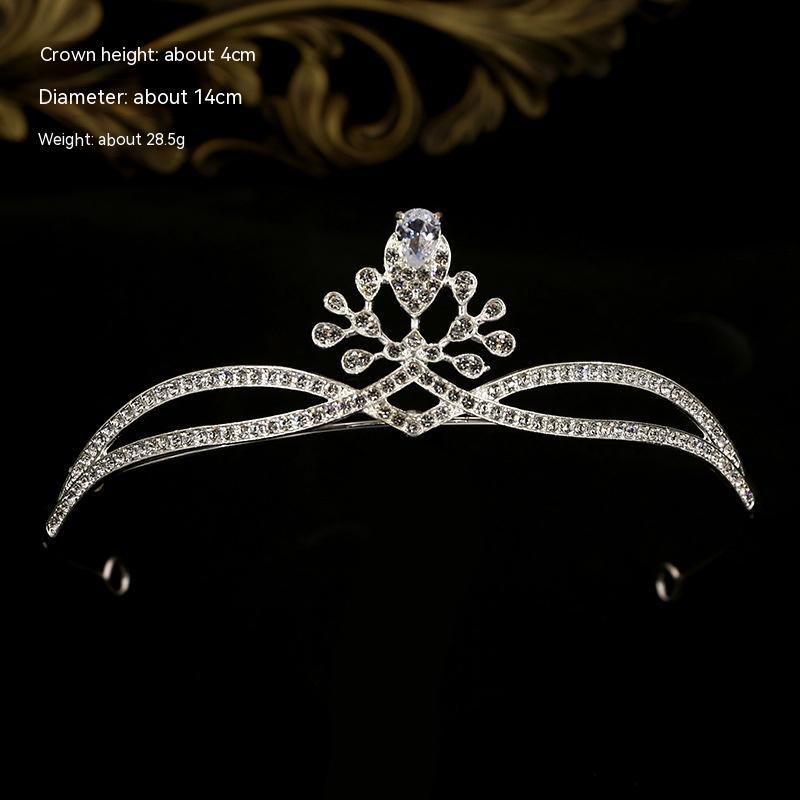 Simple Rhinestone Silver Headband Crown - 𝓢𝓱𝓸𝓹𝓵𝓮𝓬𝔂