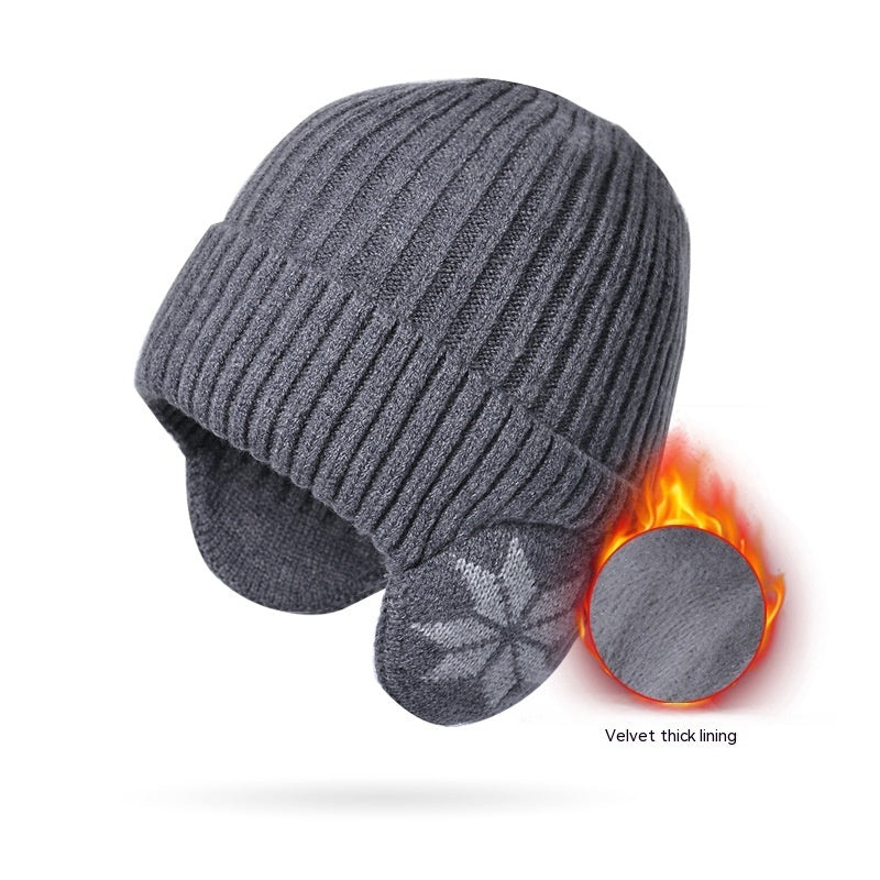 Thermal Knitting Woolen Cap Men's Fleece-lined Thickened Winter Trending Products - 𝓢𝓱𝓸𝓹𝓵𝓮𝓬𝔂