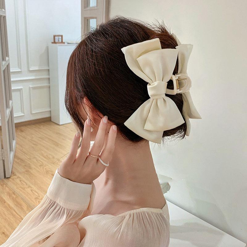 Plain Color XL Bow Ribbon Hair Claw - 𝓢𝓱𝓸𝓹𝓵𝓮𝓬𝔂