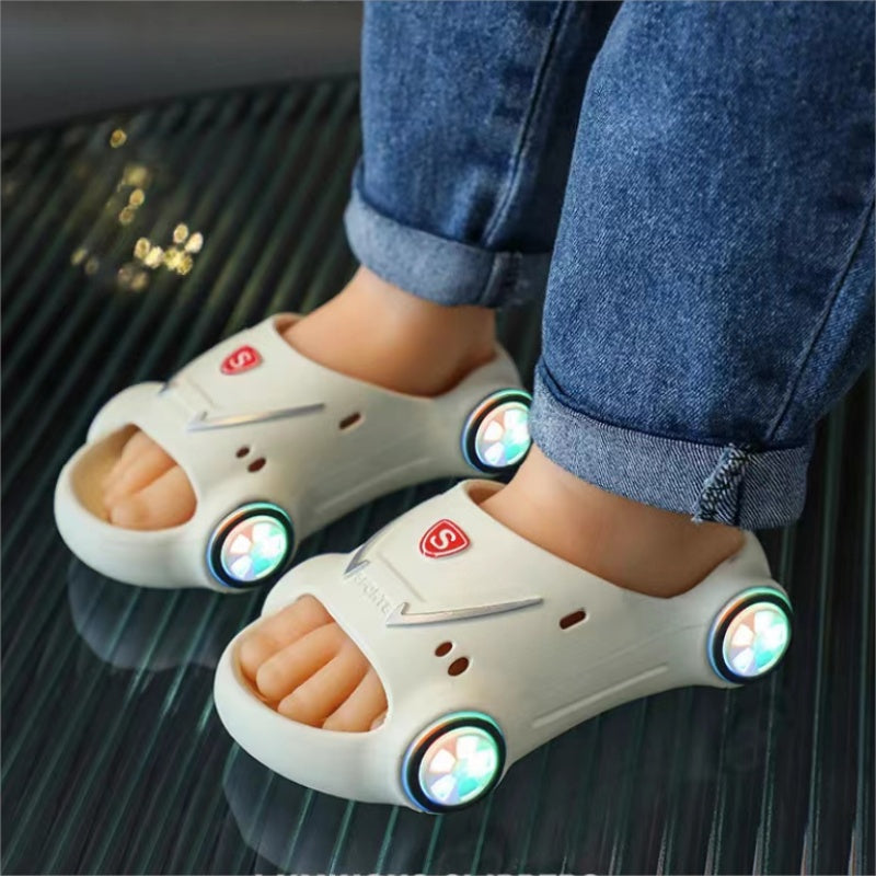 Kids Glowing Slippers Cartoon Car Sandals Children Sandals Anti Slip Boys Girls Luminous Slippers Summer Beach Shoes - 𝓢𝓱𝓸𝓹𝓵𝓮𝓬𝔂