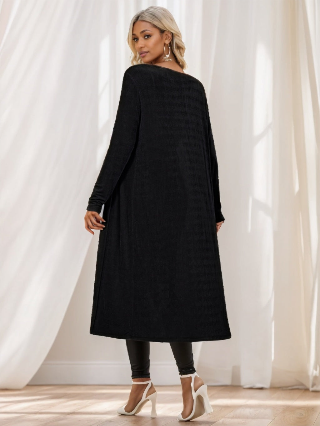 Women's Longline Knitted Cardigan Jacket - 𝓢𝓱𝓸𝓹𝓵𝓮𝓬𝔂