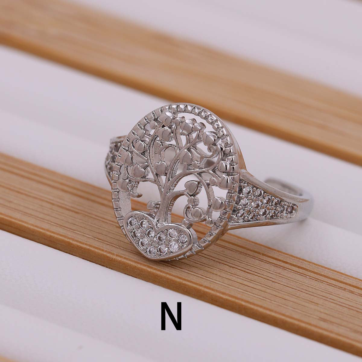 Tree Of Life Women's Ring Gold-plated Inlaid Zircon - 𝓢𝓱𝓸𝓹𝓵𝓮𝓬𝔂
