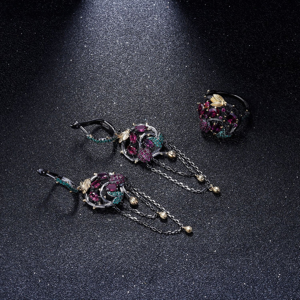 Secret Garden Designer Model Gemstone Ring - 𝓢𝓱𝓸𝓹𝓵𝓮𝓬𝔂