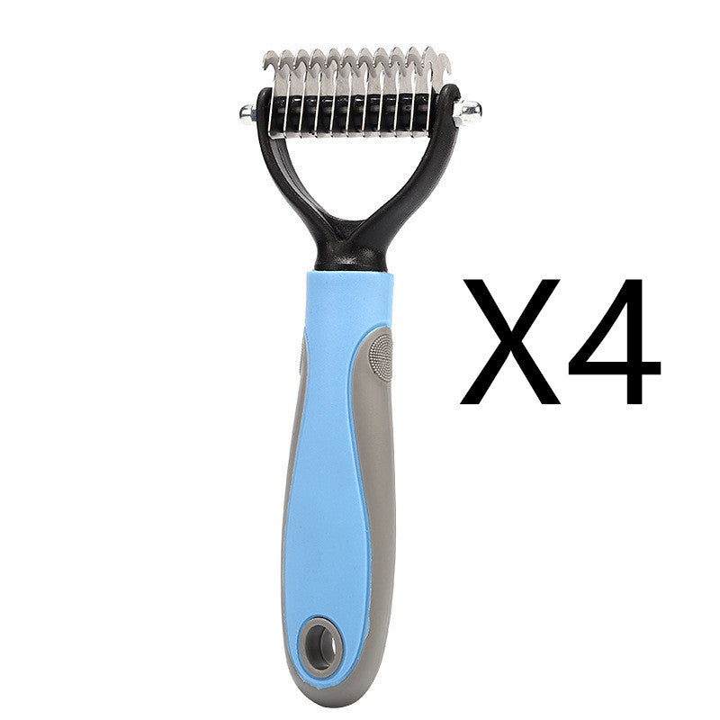 Stainless Double-sided Pet Brush Hair Removal Comb Grooming Dematting Dog Grooming Shedding Tools - 𝓢𝓱𝓸𝓹𝓵𝓮𝓬𝔂
