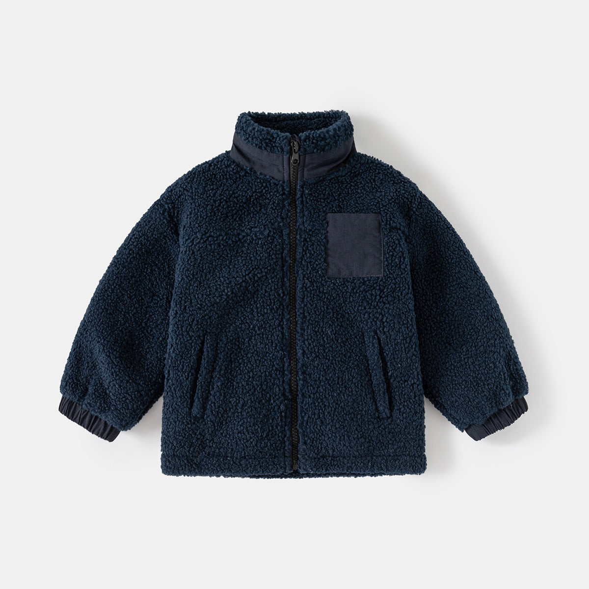 Boys' Thickening Coat Fleece Stand Collar Stitching - 𝓢𝓱𝓸𝓹𝓵𝓮𝓬𝔂