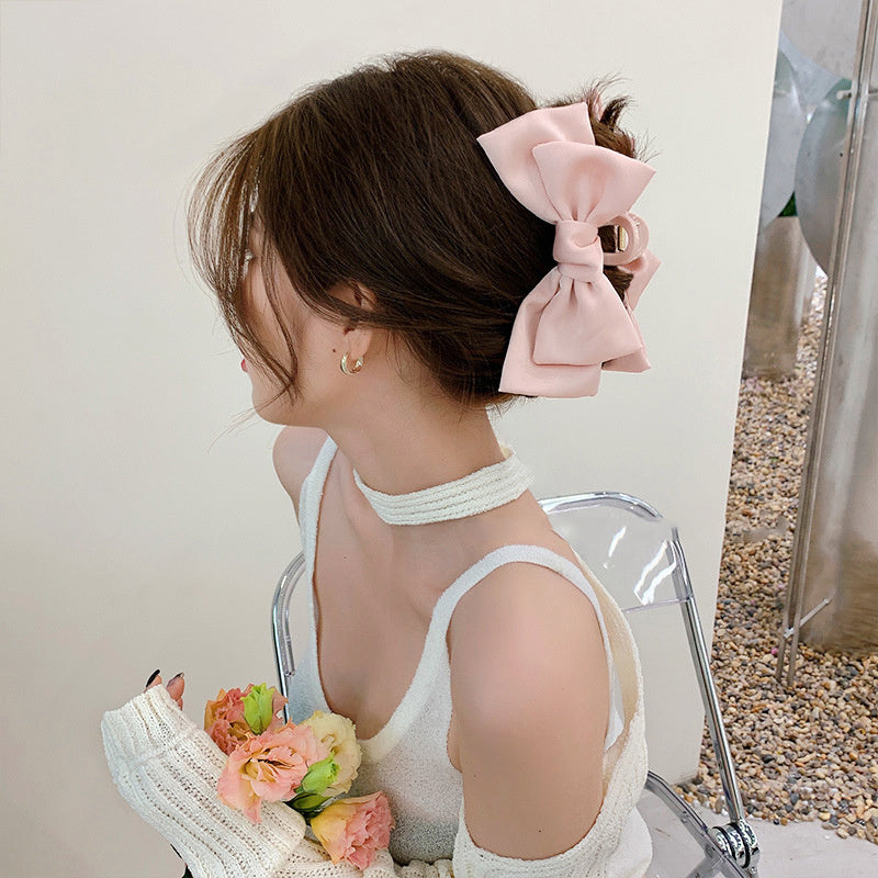 Plain Color XL Bow Ribbon Hair Claw - 𝓢𝓱𝓸𝓹𝓵𝓮𝓬𝔂