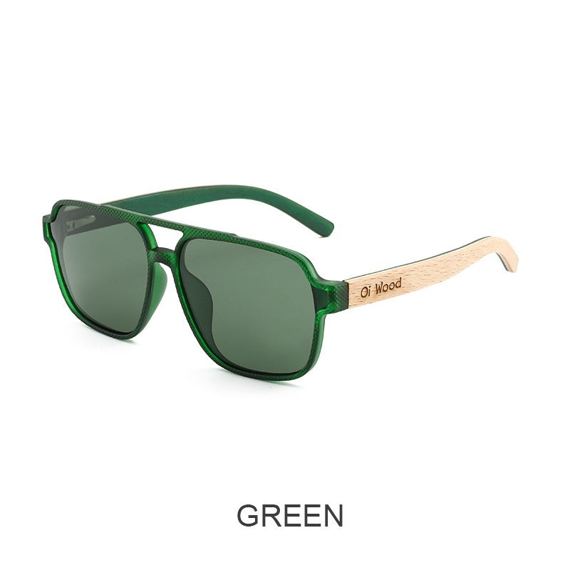 Wooden Sunglasses Polarized Sun Protection Vintage Sunglasses - 𝓢𝓱𝓸𝓹𝓵𝓮𝓬𝔂