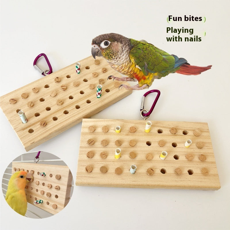 Parrot Toys Training Decompression Hanging Solid Wood Keyboard Toy - 𝓢𝓱𝓸𝓹𝓵𝓮𝓬𝔂