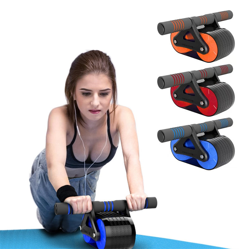 Double Wheel Abdominal Exerciser Women Men Automatic Rebound Ab Wheel Roller Waist Trainer Gym Sports Home Exercise Devices - 𝓢𝓱𝓸𝓹𝓵𝓮𝓬𝔂