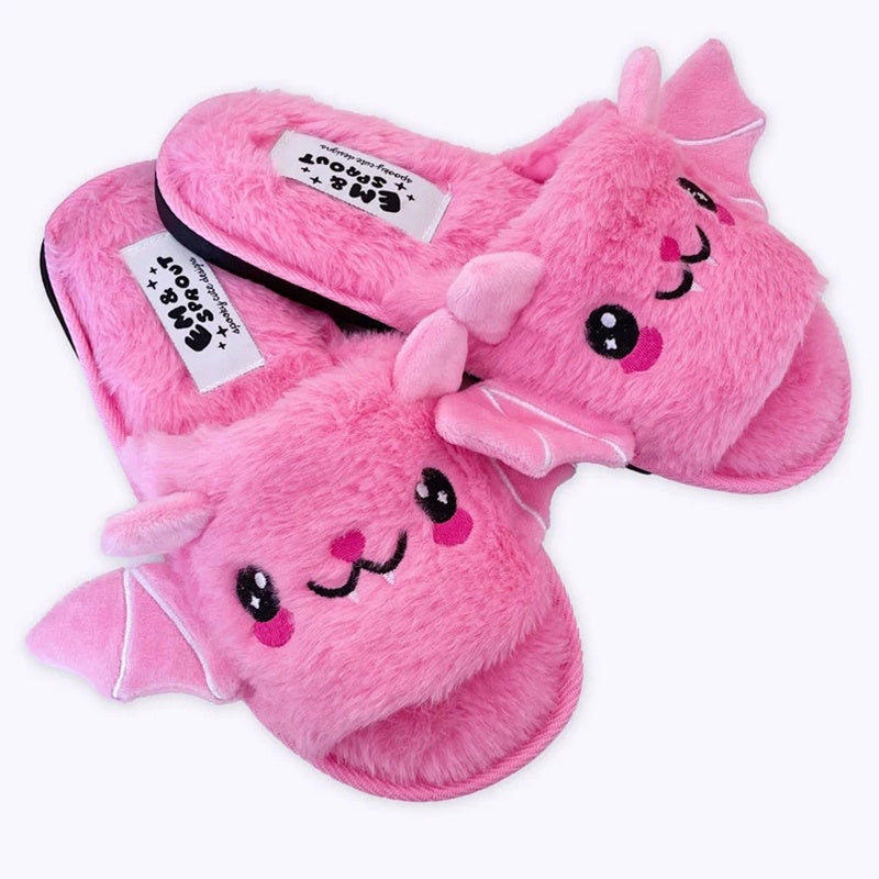 Halloween Shoes Cute Bat Slippers With Wings Winter Warm Home Slippers Women Men - 𝓢𝓱𝓸𝓹𝓵𝓮𝓬𝔂