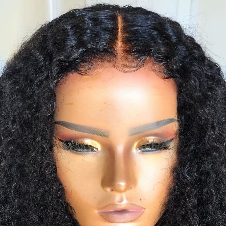 Density Long Kinky Curly Wig Lace Front Human Hair Fluffy - 𝓢𝓱𝓸𝓹𝓵𝓮𝓬𝔂
