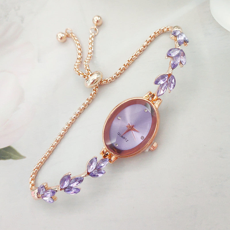 Wheat Diamond Women's Watch Free Adjustment Pull-out Women's - 𝓢𝓱𝓸𝓹𝓵𝓮𝓬𝔂