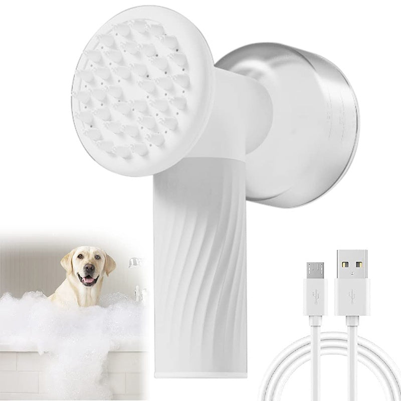 Automatic Foaming Dog Cat Bath Brush Dog Shampoo Brush With Soap Dispenser Electric Pet Grooming Massage Brush Pet Bath Brush Scrubber Comb For Dog Cat Pet Products - 𝓢𝓱𝓸𝓹𝓵𝓮𝓬𝔂
