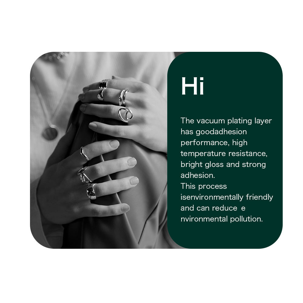 A Niche Design 304 Stainless Steel Hydraulic Ring For Women