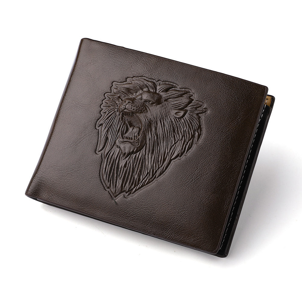 Men's Zipper Wallet Lion Embossed Pattern Animal - 𝓢𝓱𝓸𝓹𝓵𝓮𝓬𝔂