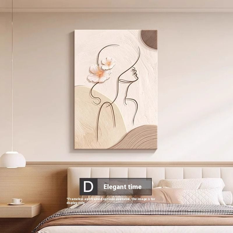 Decorative Painting Cream Style Abstract Line Character Mural - 𝓢𝓱𝓸𝓹𝓵𝓮𝓬𝔂