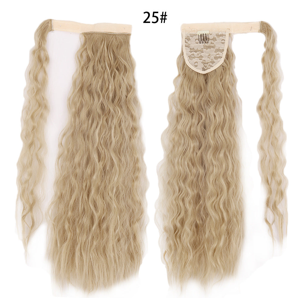 Ponytail Wig Water Wave Velcro Banding Chemical Fiber High Temperature Silk - 𝓢𝓱𝓸𝓹𝓵𝓮𝓬𝔂