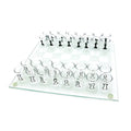 Bar Game Crystal Wine Glass Checker Chess Board Medium Size