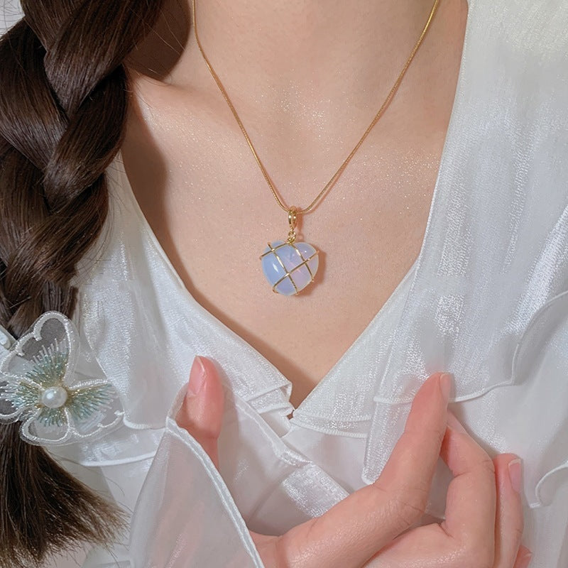 Fashion Moonstone Necklace For Cartoon Princess Love Girl Necklace Novelty Jewelry - 𝓢𝓱𝓸𝓹𝓵𝓮𝓬𝔂