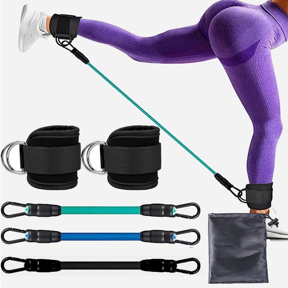 Ankle Strap Resistance Bands Hip Leg Strength Pull Rope Fitness Elastic Training Home Yoga Pilate Crossfit Workout Gym Equipment - 𝓢𝓱𝓸𝓹𝓵𝓮𝓬𝔂