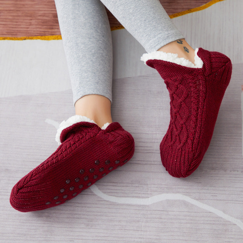 Winter Woolen Socks Women Thicken Warm Home Bedroom Socks Slippers Men Non-slip Foot Warmer Snow Socks Calcetines Mujer - 𝓢𝓱𝓸𝓹𝓵𝓮𝓬𝔂