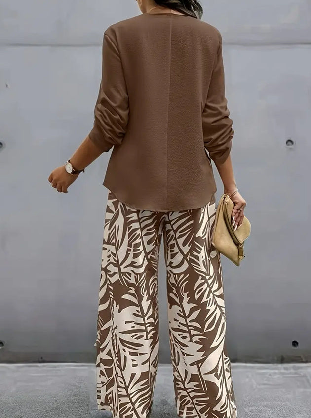 Tropical Printed Women's Casual Suit - 𝓢𝓱𝓸𝓹𝓵𝓮𝓬𝔂