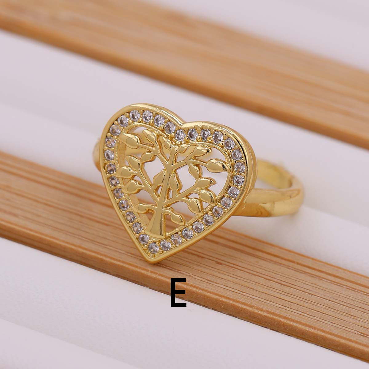 Tree Of Life Women's Ring Gold-plated Inlaid Zircon - 𝓢𝓱𝓸𝓹𝓵𝓮𝓬𝔂
