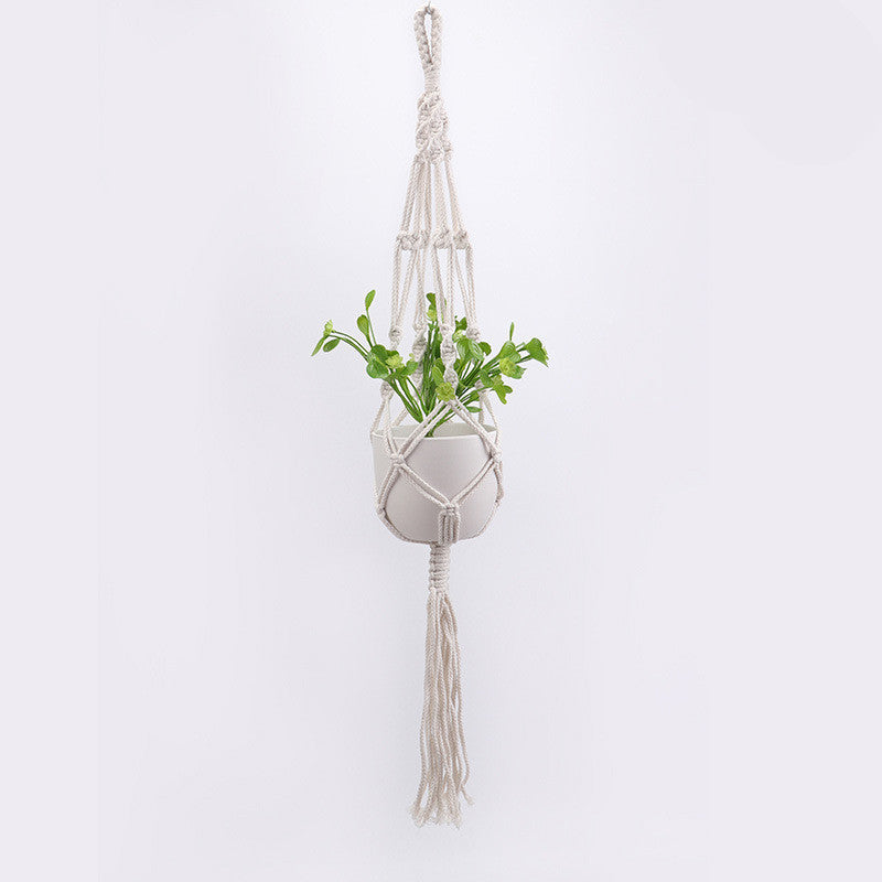 4 Pack - Macrame Plant Hangers & Shelf - 𝓢𝓱𝓸𝓹𝓵𝓮𝓬𝔂