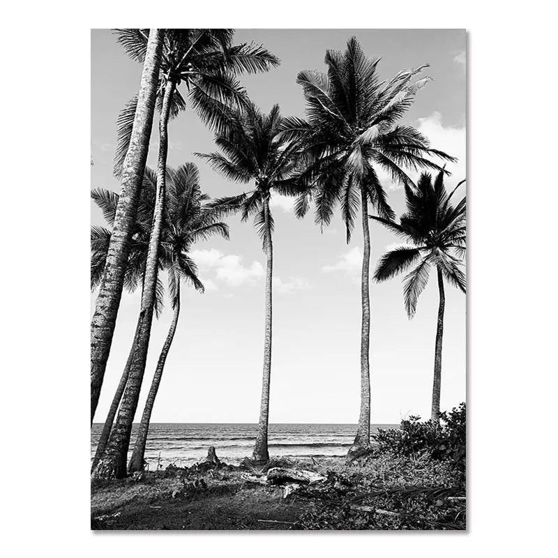 Nordic Modern Black And White Seaside Landscape Holiday Surfing Background Wall Poster Frameless Painting - 𝓢𝓱𝓸𝓹𝓵𝓮𝓬𝔂
