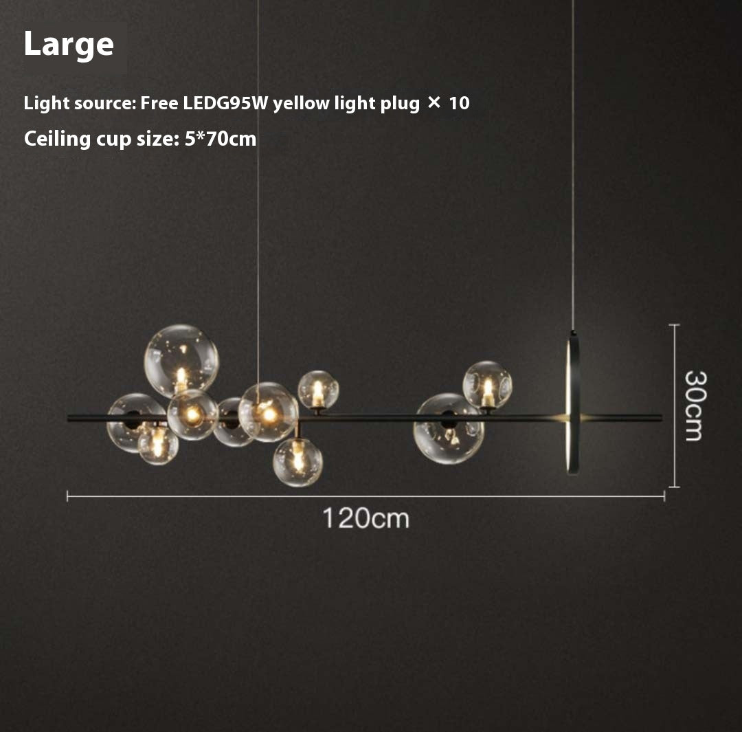 Modern Minimalist Bedroom Glass Bubble Ball Chandelier - 𝓢𝓱𝓸𝓹𝓵𝓮𝓬𝔂