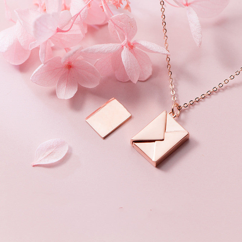 Fashion Jewelry Envelop Necklace Women Lover Letter Pendant Best Gifts For Girlfriend - 𝓢𝓱𝓸𝓹𝓵𝓮𝓬𝔂