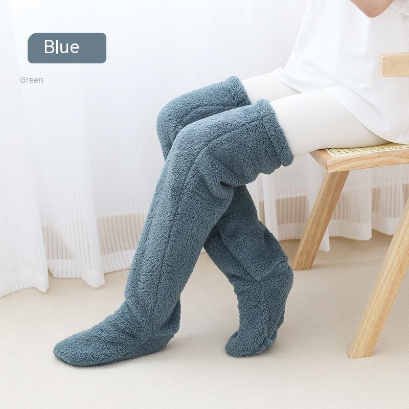 Over Knee High Fuzzy Long Socks Winter Warm Cold Leg Knee Joint Cold-proof Stockings Home Floor Sleeping Socks - 𝓢𝓱𝓸𝓹𝓵𝓮𝓬𝔂