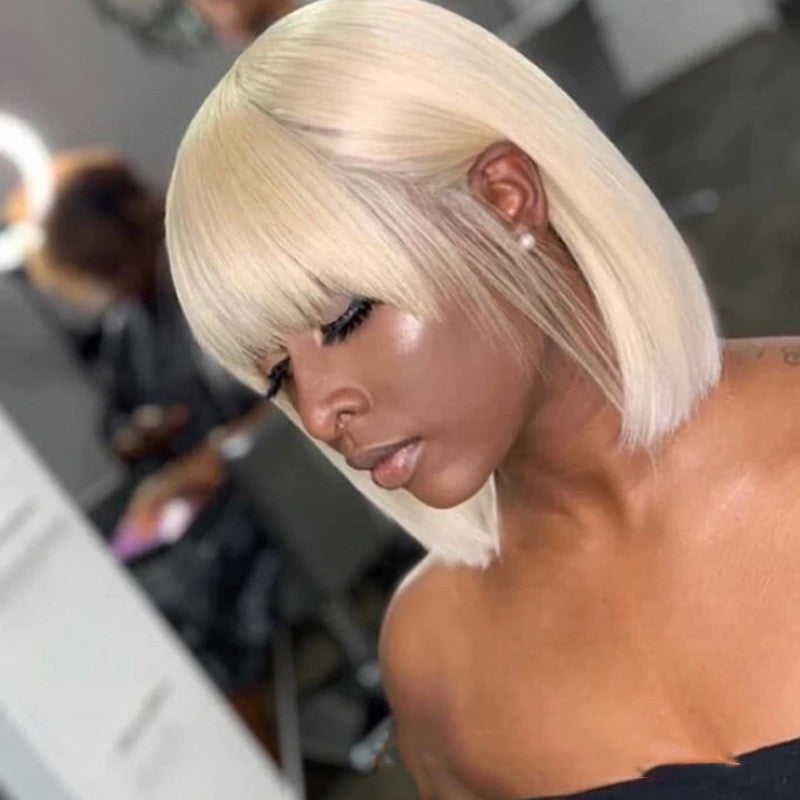 Bobo Light Golden Chemical Fiber Short Hair Headgear - 𝓢𝓱𝓸𝓹𝓵𝓮𝓬𝔂