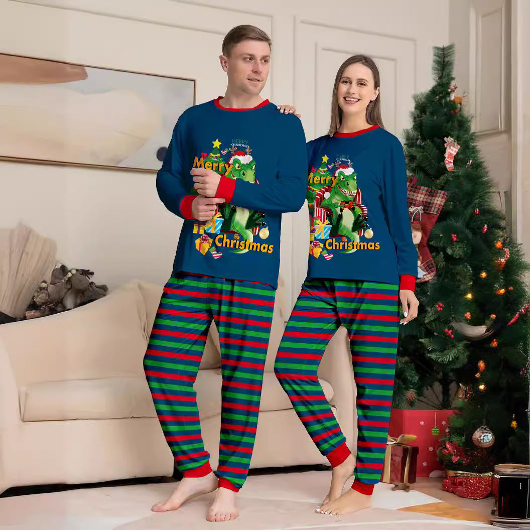 Tyrannosaurus Letter Christmas Tree Printing Parent-child Suit Pajamas - 𝓢𝓱𝓸𝓹𝓵𝓮𝓬𝔂